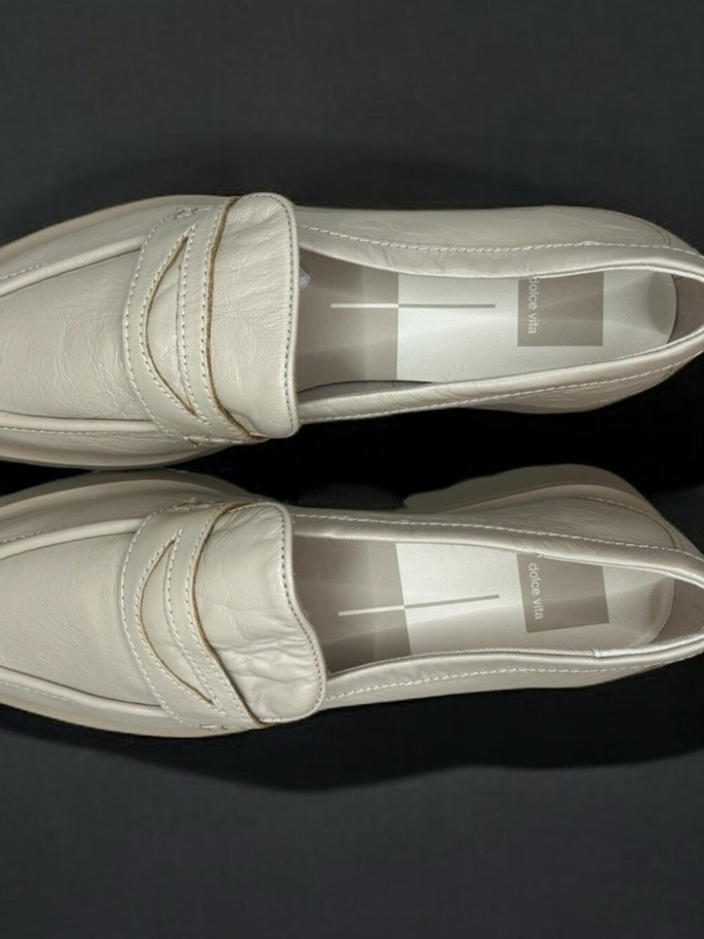 NEW Dolce Vita Leather Lug Loafers - Elias - Sesame -Size 9.5 - Picture 3 of 3